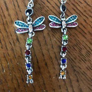 Dragonfly dangle earrings NWOT